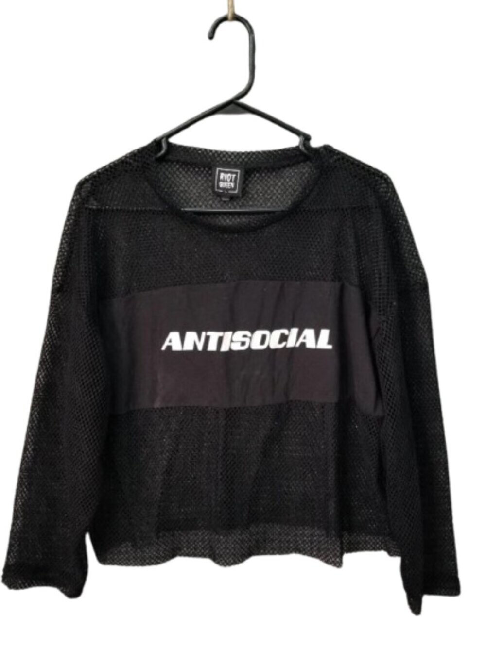 Riot Queen Antisocial Mesh Top Women's Large
